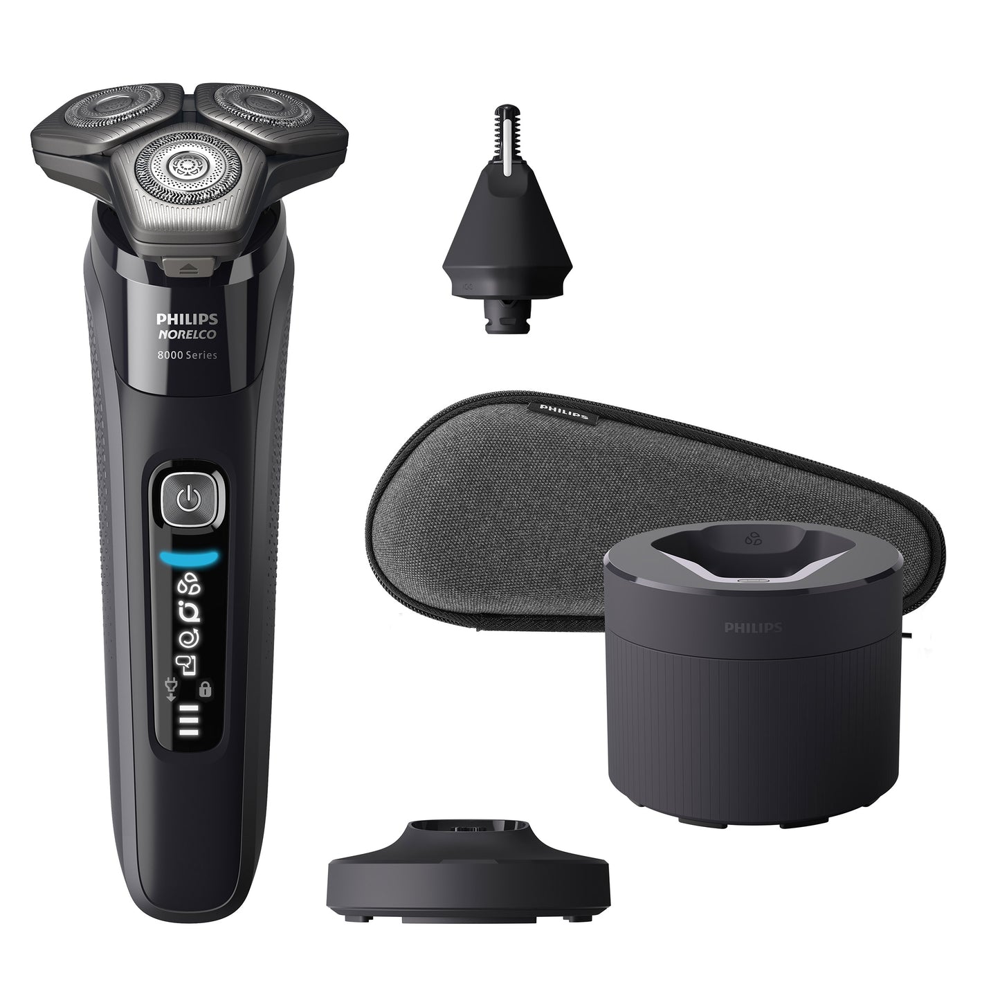 Philips Norelco Shaver 8000, Electric Shaver, Wet & Dry, with Senseiq