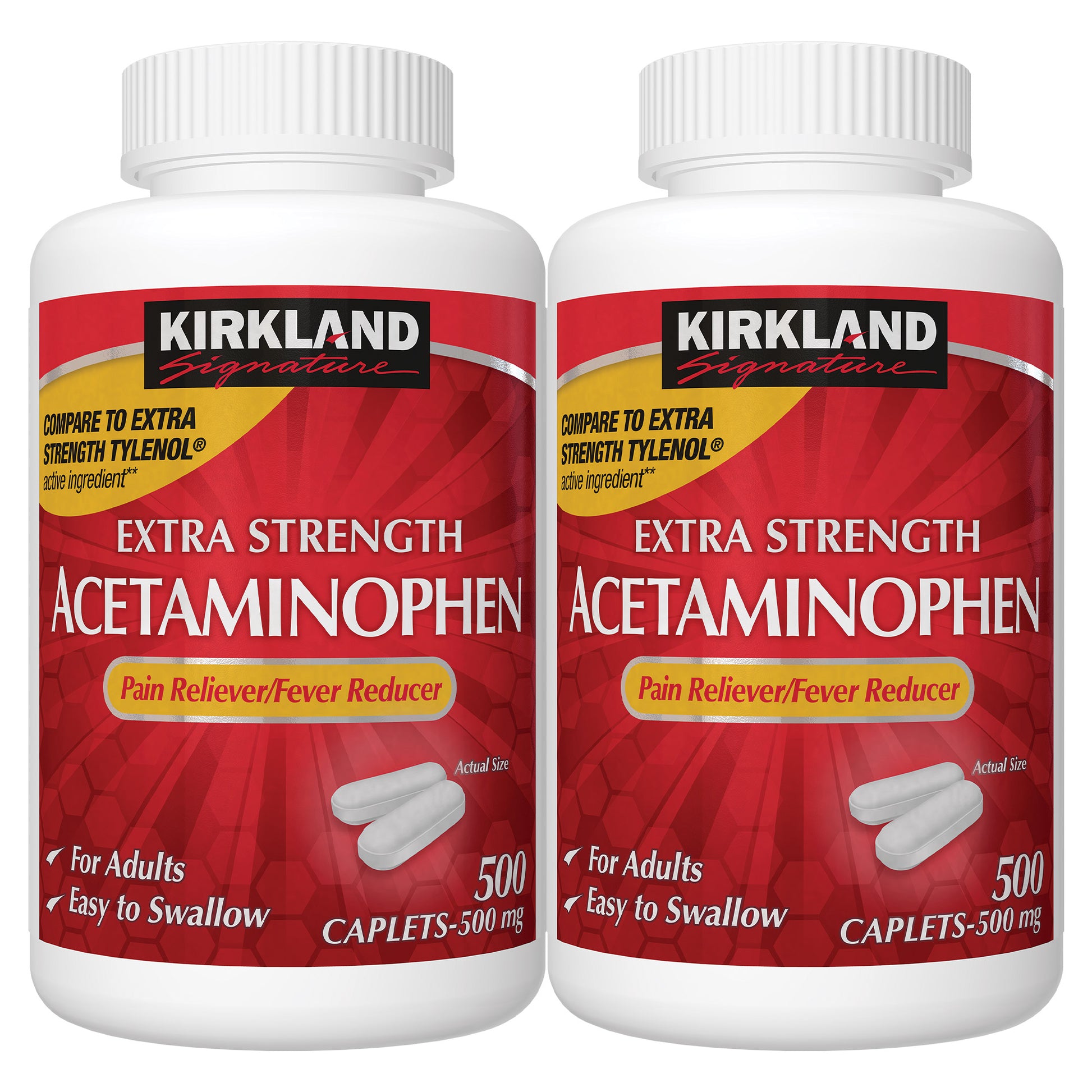 Kirkland Signature Extra Strength Acetaminophen 500 Mg., 1,000 Caplets