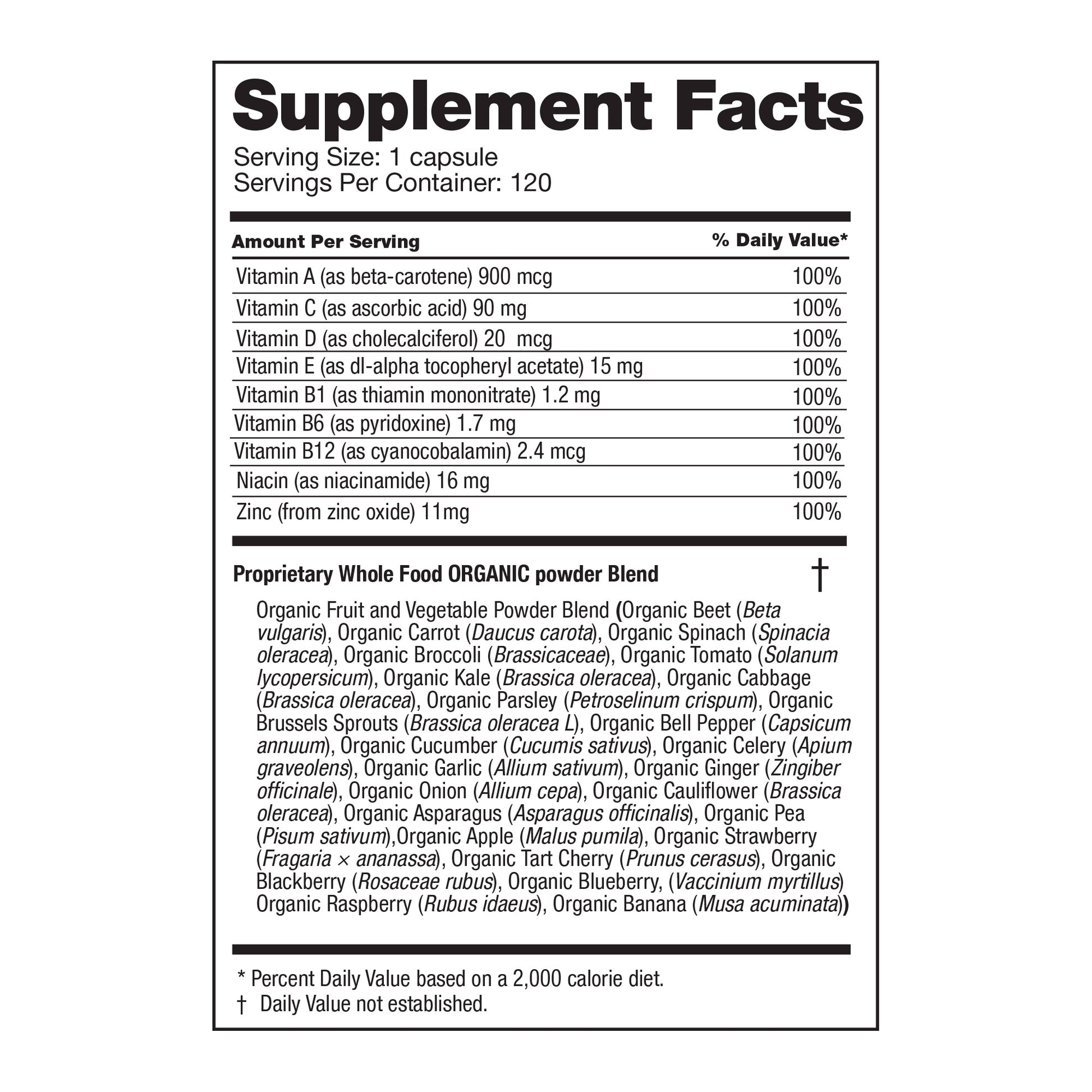 FEELGOOD Vita Fruits & Veggies, 120 Capsules