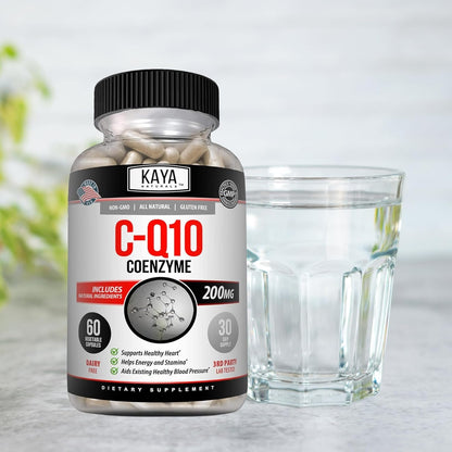 Naturals - Coq10 Power Antioxidant Supplement for Vascular, Heart Health, Healthy Blood Pressure Levels, and Immune Function - Restores Daily Cellular and Energy Production - 60 Veggie Capsules