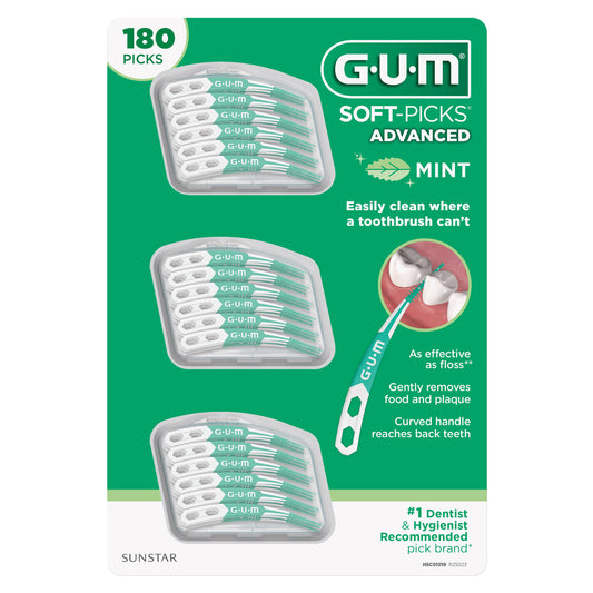 GUM Soft-Picks Advanced Mint, 180-Count