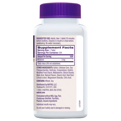 Natrol Melatonin 5 Mg Fast Dissolve Tablets, 250 Tablets