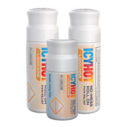 Icy Hot Lidocaine Roll-On, 3-Pack