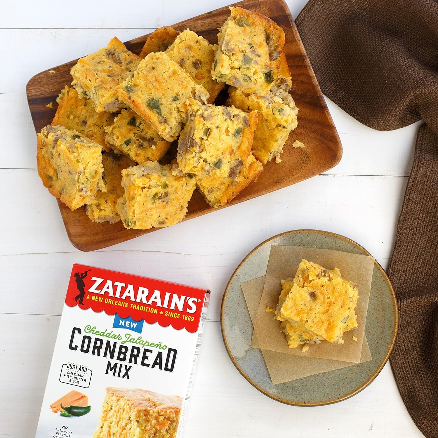 Zatarain'S Cheddar Jalapeño Cornbread Mix, 12.5 Oz Case of 12