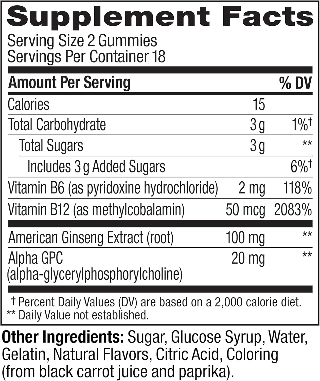 OLLY Laser Focus Gummy, Ginseng, Alpha GPC, B Vitamins, Berry Tangerine Flavor - 36 Count