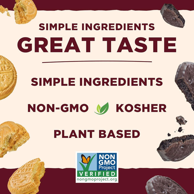 Back to Nature Double Creme Sandwich Cookies - Dairy Free, Non-Gmo, Made with Wheat Flour, Delicious & Quality Snacks, 10.7 Ounce