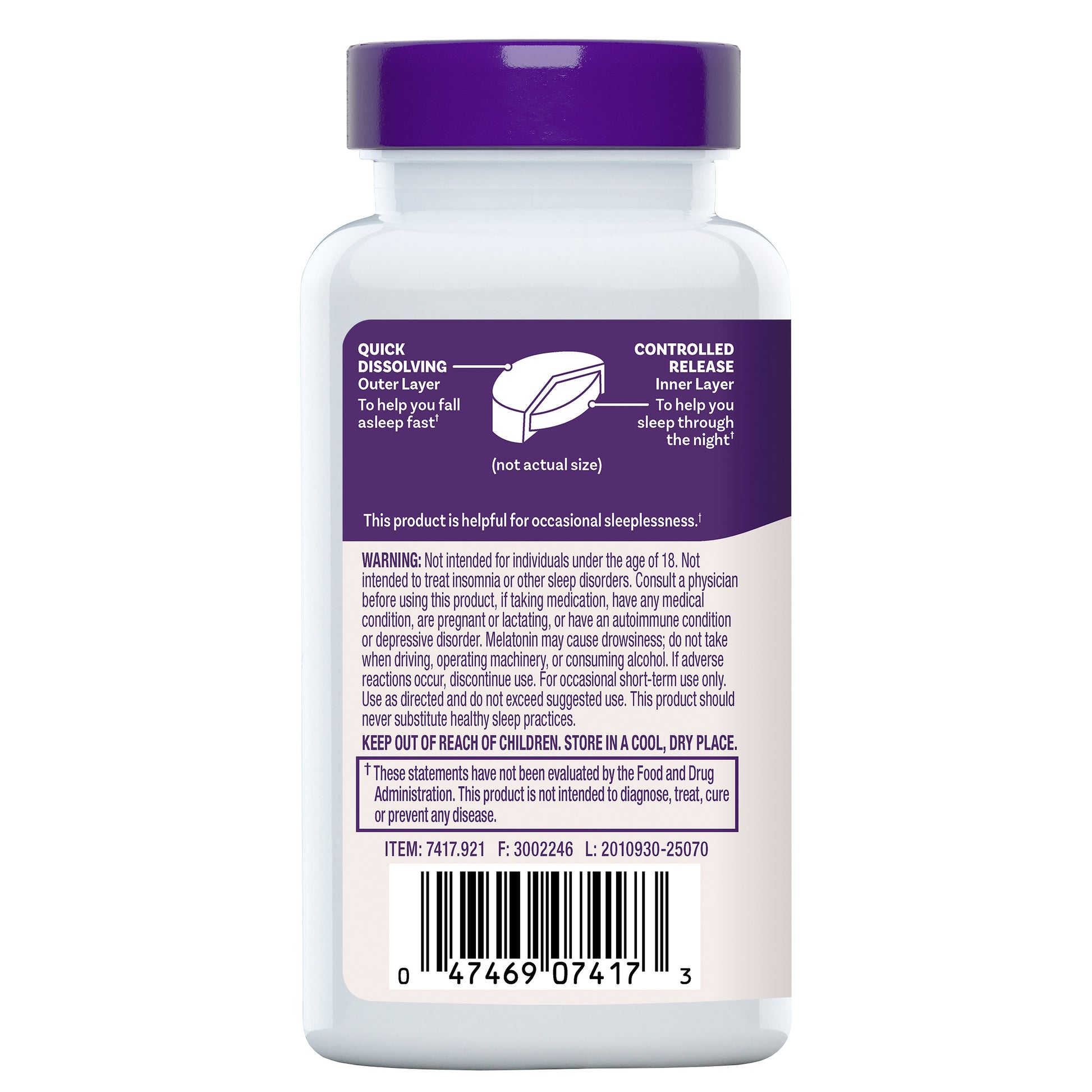 Natrol Melatonin Time Release 5 Mg., 250 Tablets
