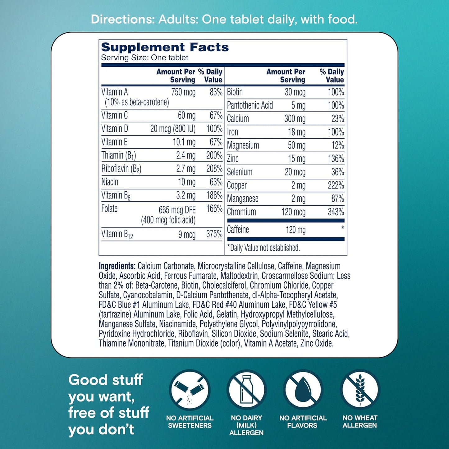 One a Day Women'S Active Metabolism Daily Essential, Multivitamin for Women, Metabolism Support, Vitamins for Women with All 8 B-Vitamins, Vitamin D, Magnesium & More,120 Count