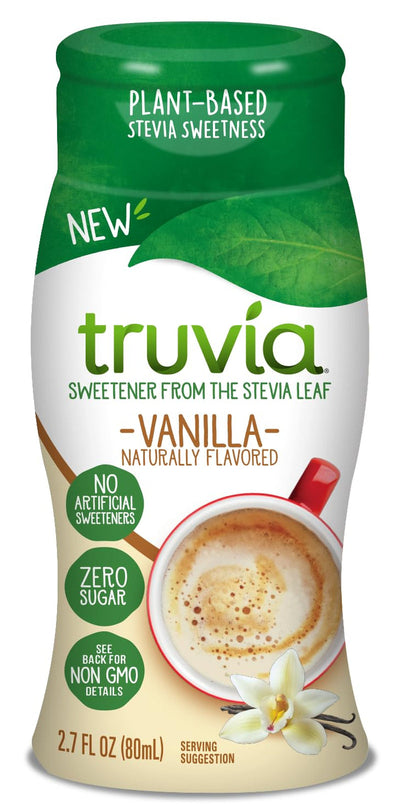 Truvia Zero-Calorie Liquid Sweetener from the Stevia Leaf, 2.7 Fl Oz Bottle, Vanilla Flavor (Pack of 1)