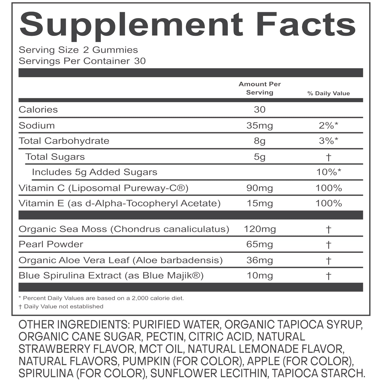 Akasha Superfoods GLOW Sea Moss & Pearl Powder, 2-Pack