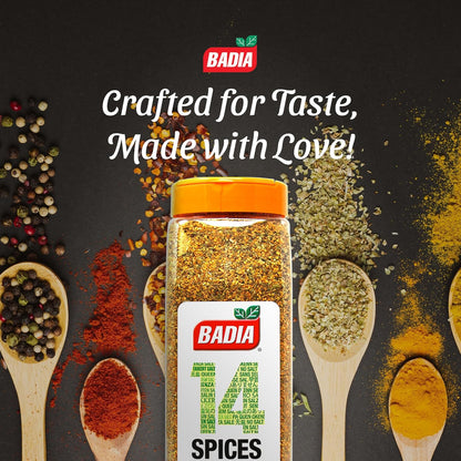 Badia 14 Spices Salt-Free All Purpose Seasoning, 20 Oz Case of 6
