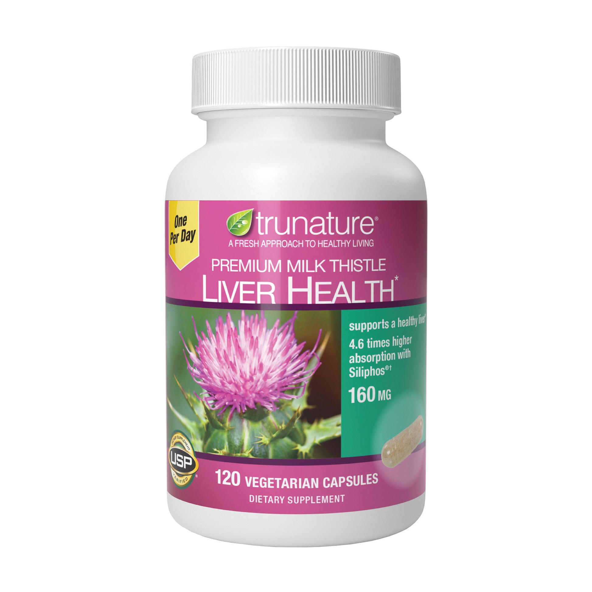 Trunature Premium Milk Thistle 160 Mg, 120 Vegetarian Capsules