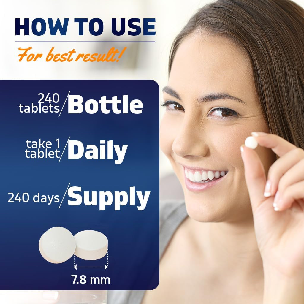 Folic Acid 1000 Mcg (1 Mg) - Vegetarian Tablets - 1667 Mcg DFE - Vitamin B9 (240 Count (Pack of 1))