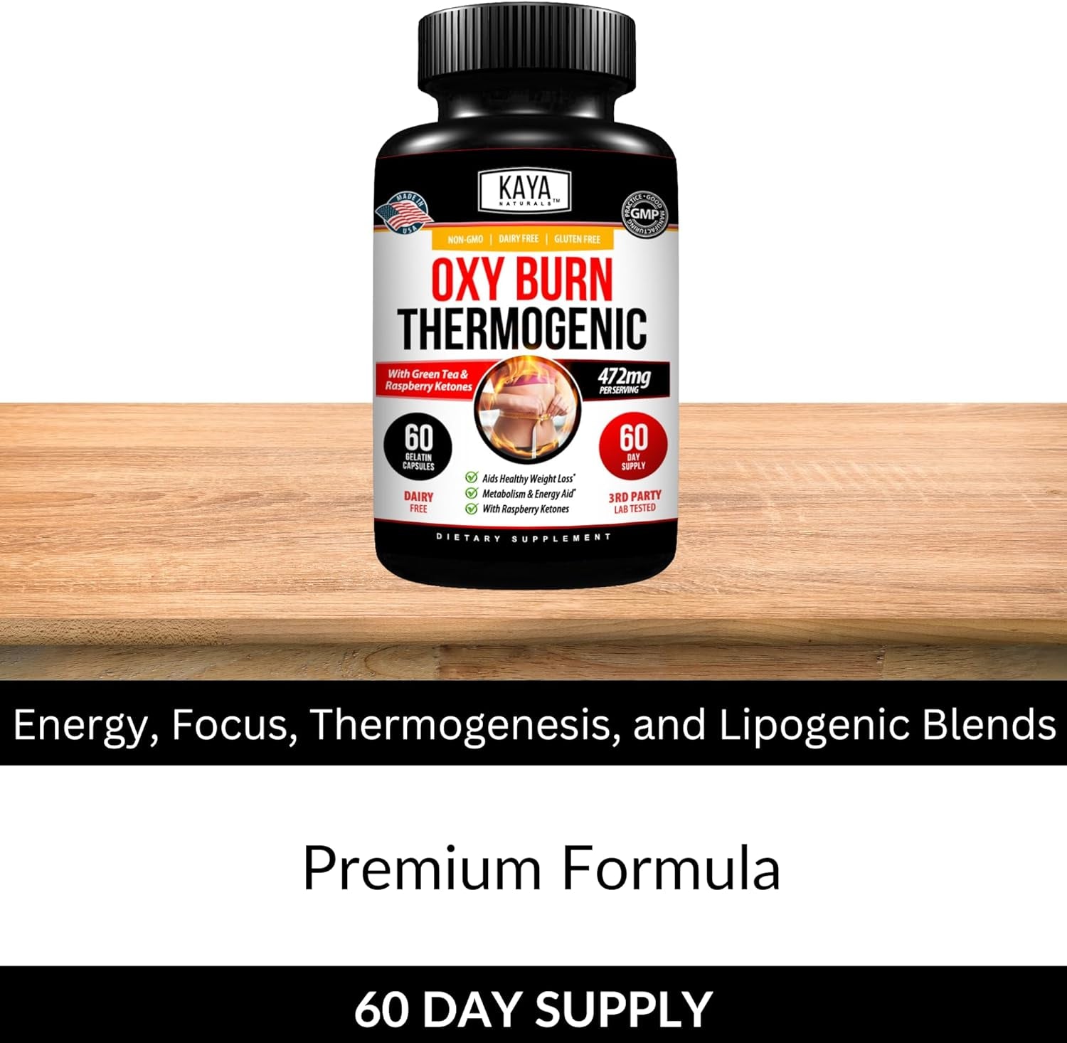 Naturals Supreme  -  Pills Women & Men - Appetite Suppressant Supplement - Powerful Thermogenic Diet Pills - Natural Energy Boost Oxy Burn 60 Count