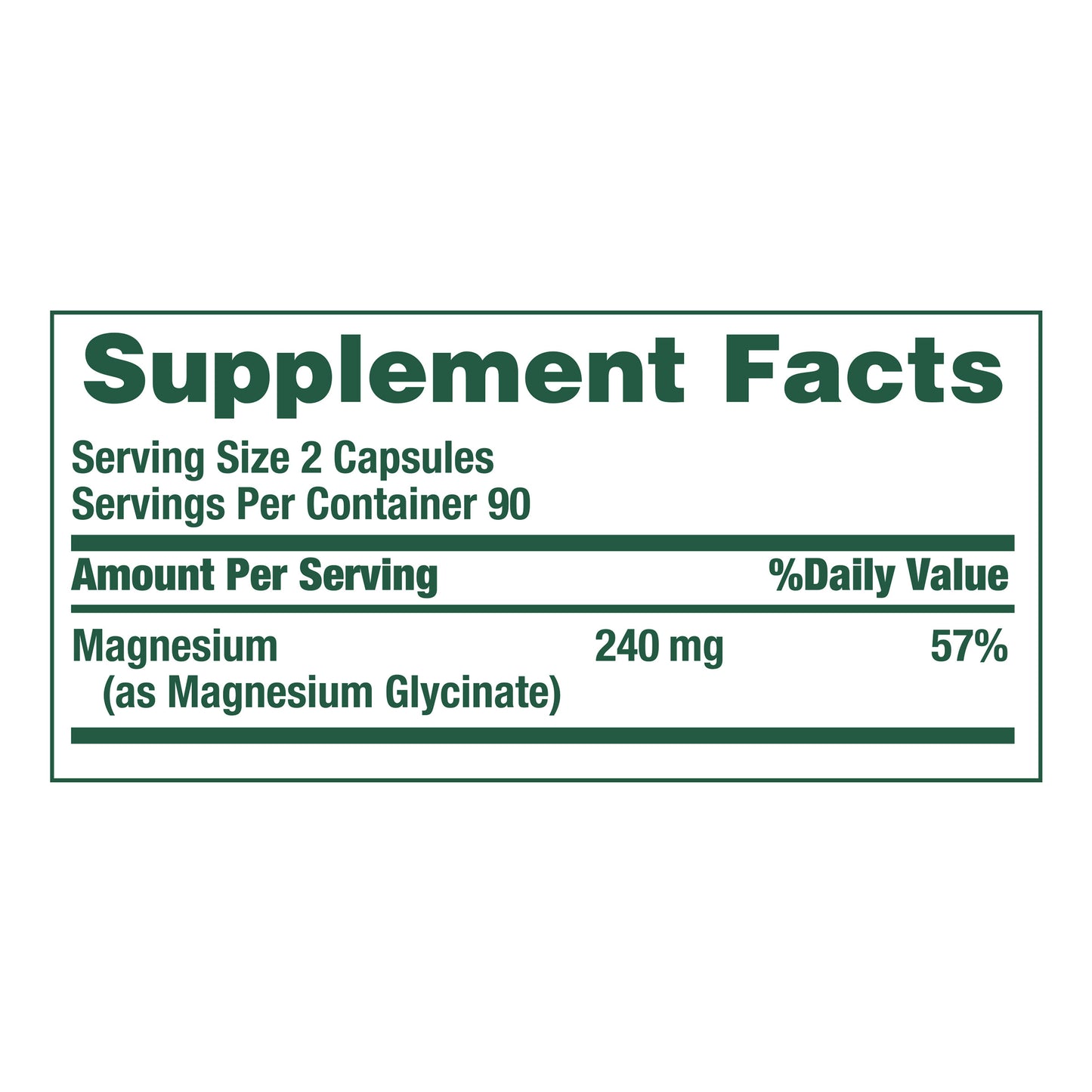 Nature'S Bounty Magnesium Glycinate 240 Mg, 180 Capsules