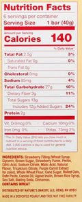 Nature'S Bakery Oatmeal Crumble Strawberry Bars, 1.41 Oz, 6 Ct