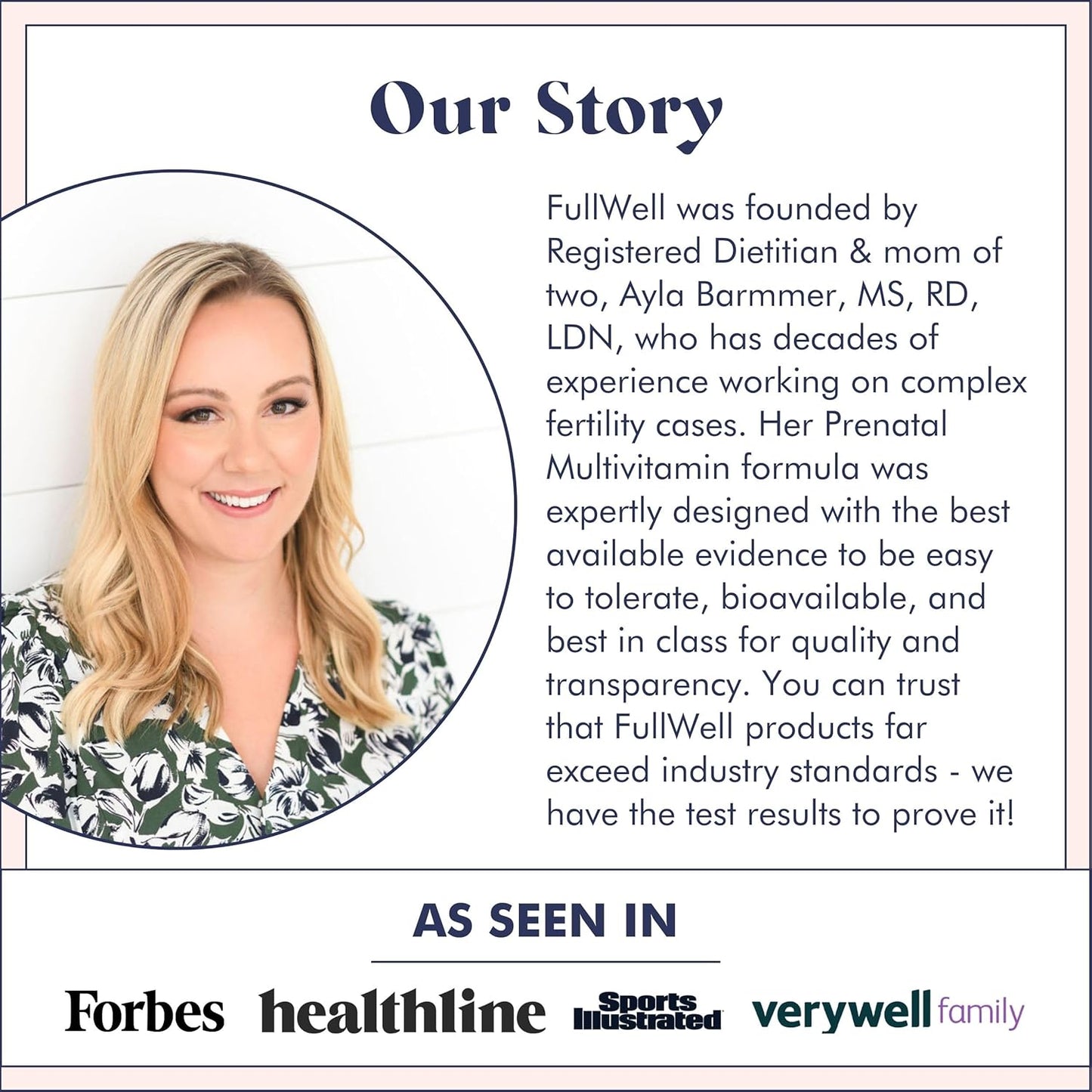 Fullwell Prenatal Vitamins | Choline, Folate, Vitamin D for Fetal Growth, Brain Development | 26+ Vital Nutrients | Dietitian-Formulated, OBGYN Recommended, Non-Gmo, 3Rd Party Tested, 30 Servings