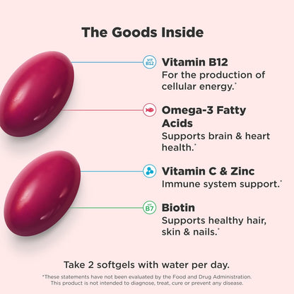 OLLY Ultra Women'S Multi Softgels, Overall Health and Immune Support, Omega-3S, Iron, Vitamins A, D, C, E, B12, Daily Multivitamin, 30 Day Supply - 60 Count