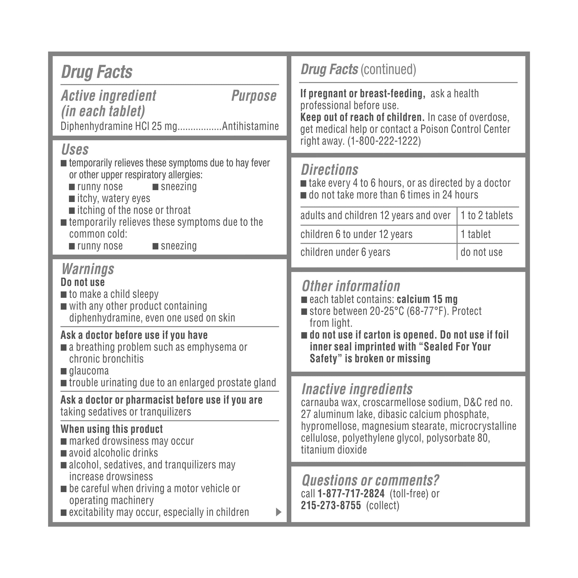 Benadryl Allergy Ultratab Tablets, 144 Tablets