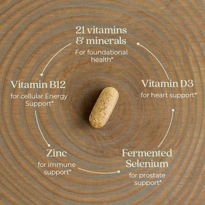 New Chapter Men’S Multivitamin, B6, Extra B12, D3, Vitamin C & Zinc, Immune, Heart, Cellular Energy, and Brain Health, Gentle on the Stomach, One Daily, Non-Gmo, Gluten-Free, 18+, 72 Tablets