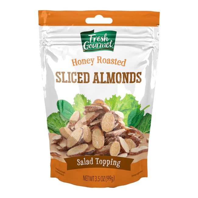 Gourmet Sliced Almonds, Honey Roasted Sliced Almonds, 3.5 Oz