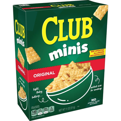 Club Minis Mini Crackers, Lunch Snacks, Snack Crackers, Original, 10Oz Box (1 Box)