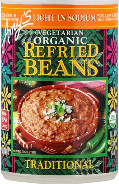 Amy'S Beans Refried Traditional Low Sodium Organic, 15.4 Ounce