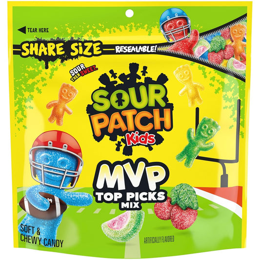 SOUR PATCH KIDS MVP Top Picks Mix Soft & Chewy Candy, Share Size, 11 Oz Case of 12