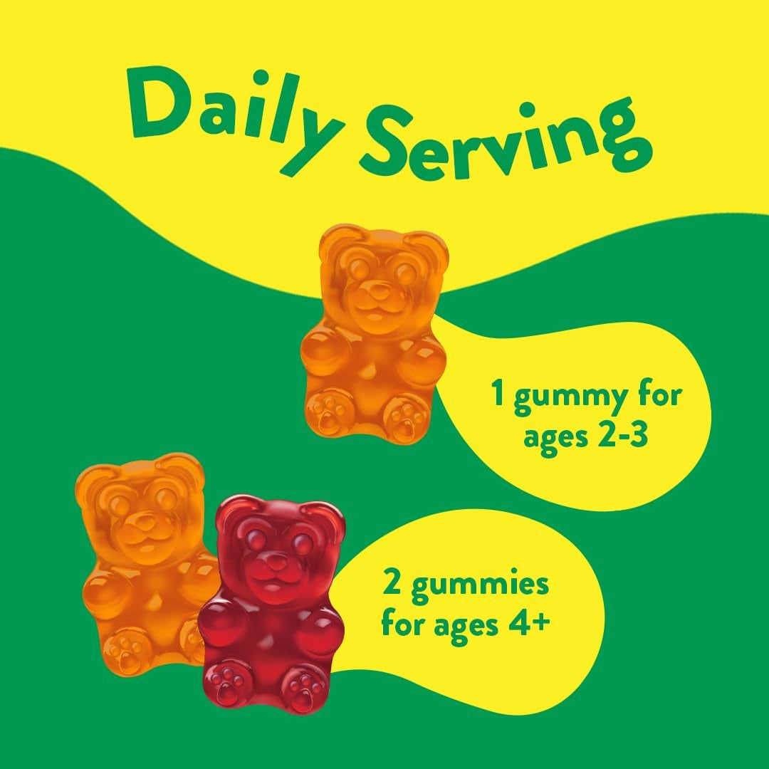 L’Il Critters Immune C Daily Gummy Supplement Vitamin for Kids, for Vitamin C, D and Zinc for Immune Support, Orange, Lemon, Strawberry and Cherry Flavors, 190 Gummies (Packaging May Vary)
