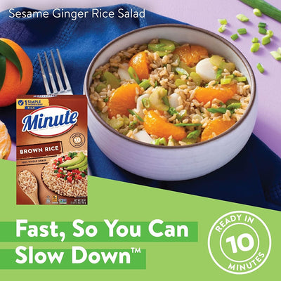 Minute Brown Rice, Instant Brown Rice for Quick Meals, 28-Ounce Box