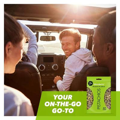 Wonderful Pistachios No Shells, Roasted and Salted Nuts, 6 Ounce Resealable Bag, Protein Snack, On-The Go (6 Oz)