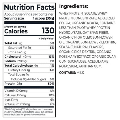 Kirkland Signature Whey Protein, Creamy Chocolate, 5.4Lbs