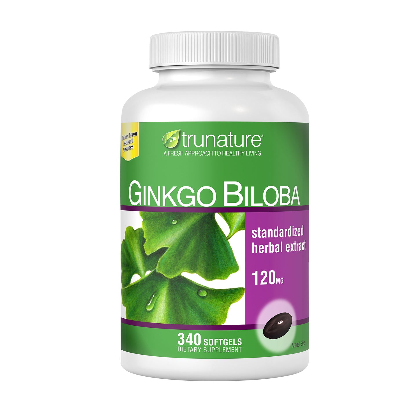 Trunature Ginkgo Biloba 120Mg, 340 Softgels