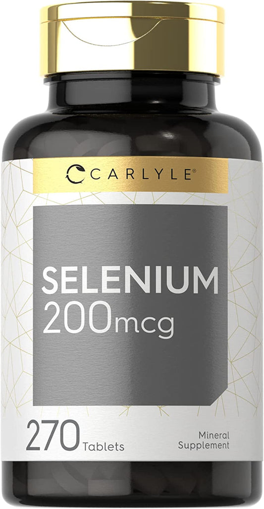 Carlyle Selenium Supplement 200Mcg | 270 Tablet Capsules | Essential Trace Mineral | Vegetarian, Non-Gmo, Gluten Free