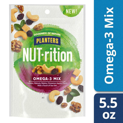 Planters Nutrition Omega 3 Snack Nuts Mix (5.5 Oz Bag)