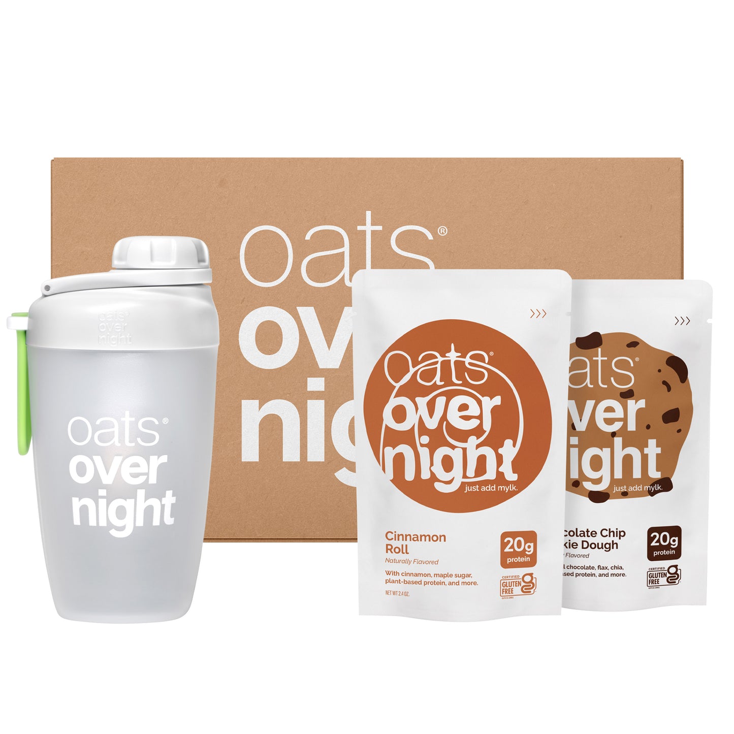 Oats Overnight, 20G Protein Shake, Cookie Dough & Cinnamon Roll 14-Pack