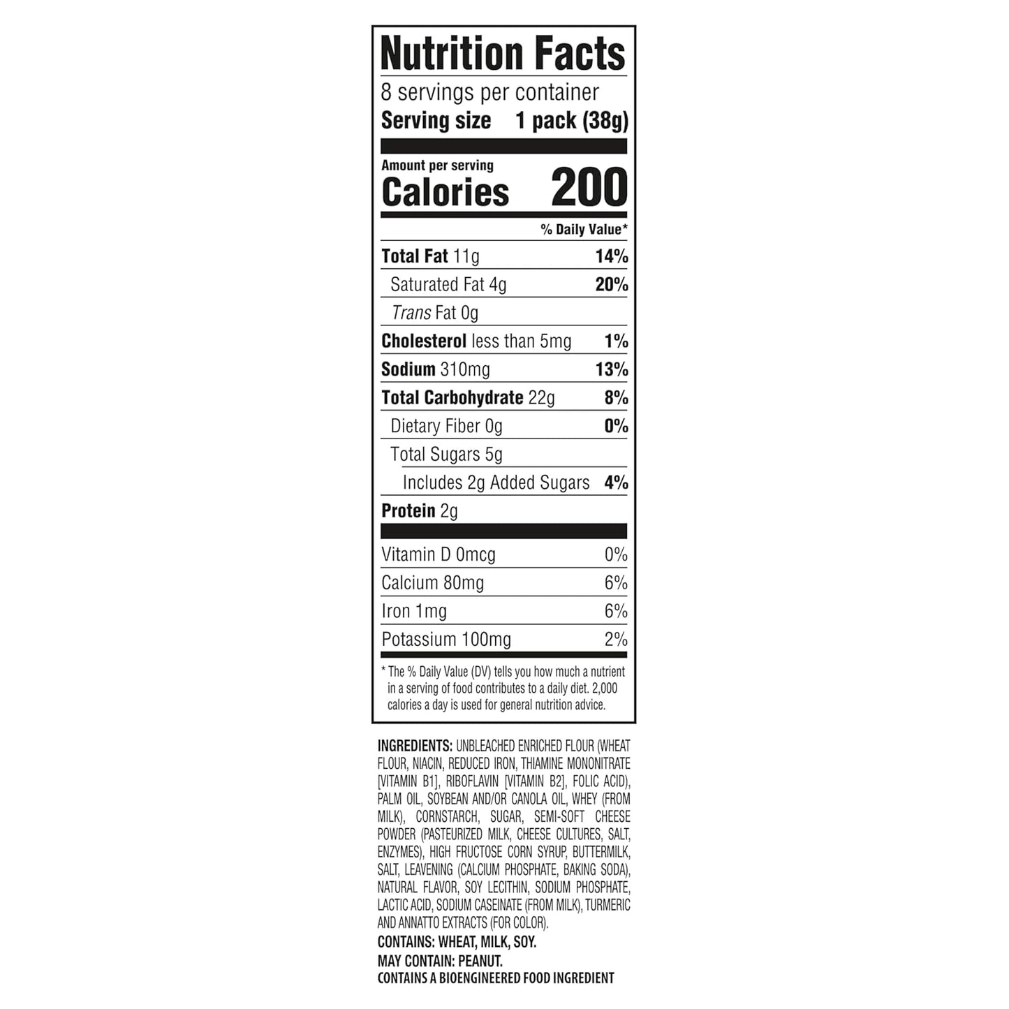 RITZ Cheese Sandwich Crackers, Lunch Snacks, 8 Ct. Case of 6