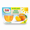 Dole Fruit Bowls Diced Peaches in 100% Juice Snacks, 4Oz 4 Total Cups, Gluten & Dairy Free, Bulk Lunch Snacks for Kids & Adults