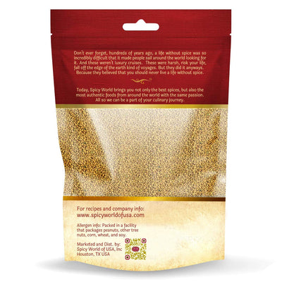 Spicy World Fenugreek Seeds (Methi) 7 Ounce Bag - All Natural & Pure - Resealable Bag