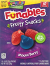 Funables Fruity Snacks, Mixed Berry Fruit Flavored Snacks, 0.8 Ounce Pouches (Pack of 10)