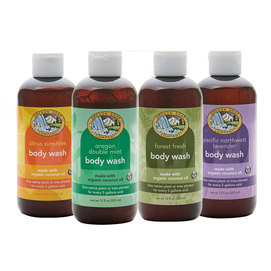 Oregon Soap Company Organic Body Wash, 12 Fl Oz, 4-Pack