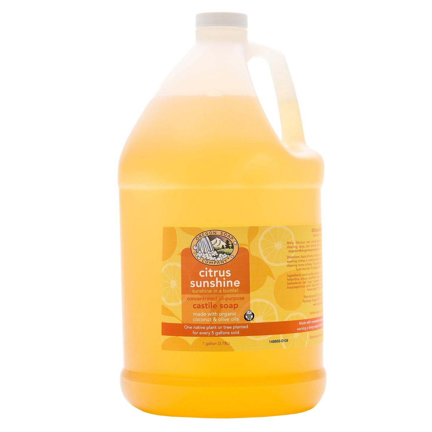 Oregon Soap Company Organic Castile Soap, 1 Gallon