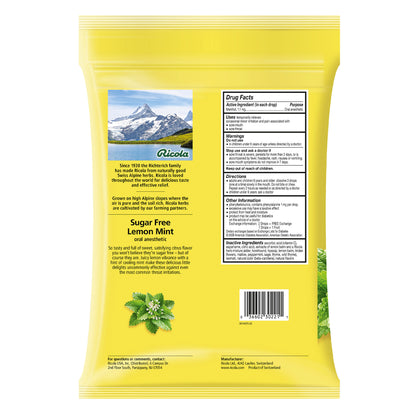 Ricola Sugar Free Lemon Mint Drops, 210 Drops