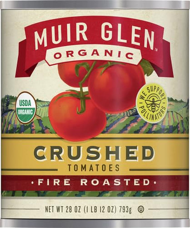 Muir Glen Crushed Fire Roasted Canned Tomatoes, 28 Oz.