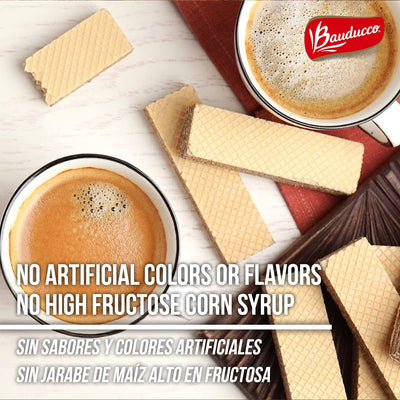 Bauducco Chocolate Wafers - Crispy Wafer Cookies with 3 Delicious, Indulgent, Decadent Layers of Chocolate Flavored Cream - Delicious Sweet Snack or Desert - 5.0 Oz (Pack of 1)