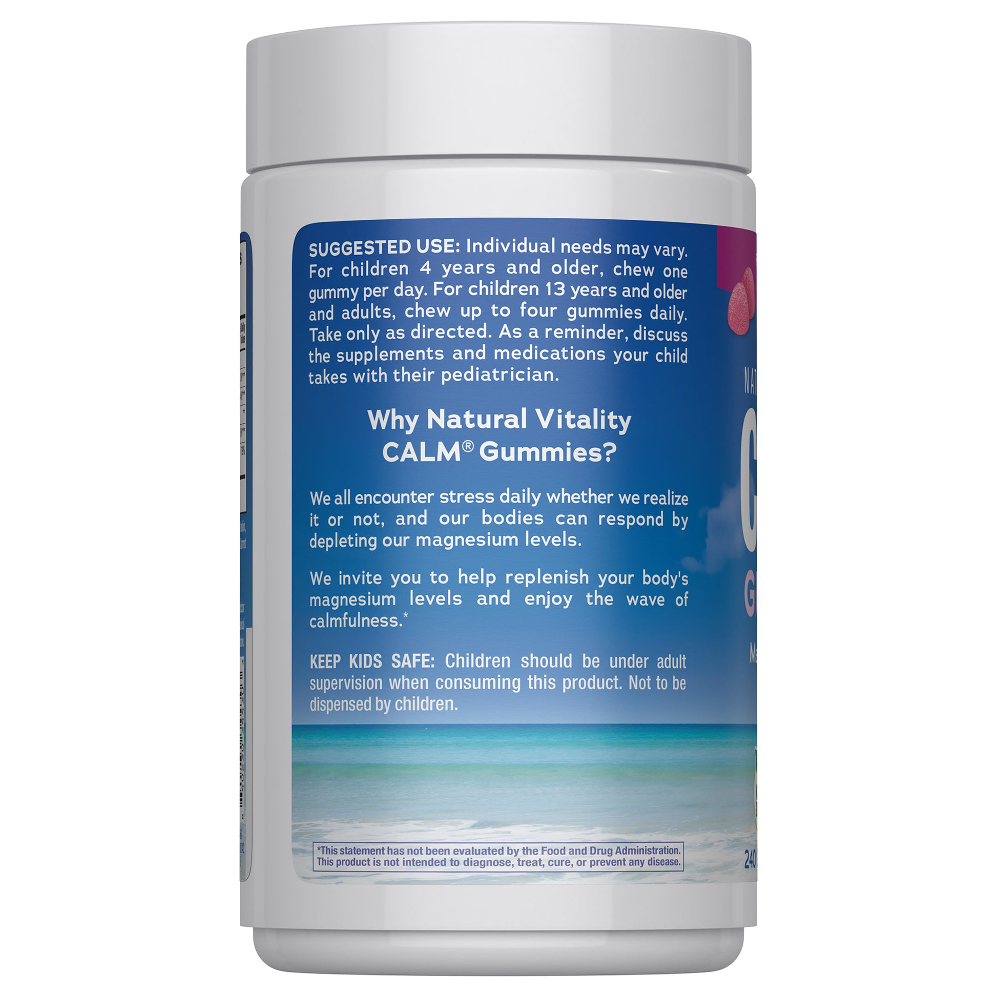 Natural Vitality Calm Magnesium Citrate, 240 Gummies