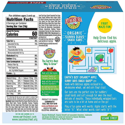 Earth'S Best, Sesame Street Sunny Days Apple Snack Bars, (7-0.67 Oz) 4.69 Oz