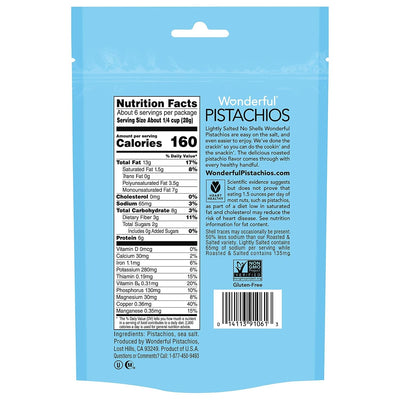 Wonderful Pistachio Lightly Salted Shelled Pistachios, 6 OZ