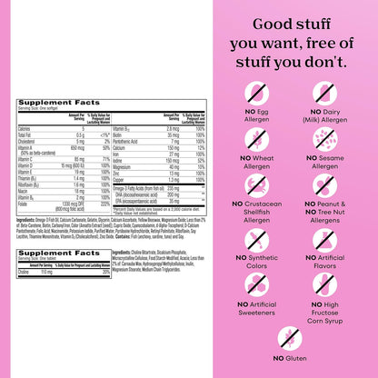 One a Day Prenatal Advanced- Prenatal Vitamins with Folic Acid, Choline, DHA & Iron, Pregnancy Vitamins for Women to Support Baby’S Development, 60+60 Ct (120 Total Set) (Packaging May Vary)