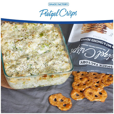 Snack Factory Pretzel Crisps, Sea Salt & Cracked Pepper, 7.2 Oz